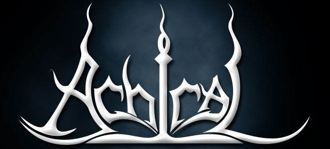 Achiral thrash/death/black metal band banner