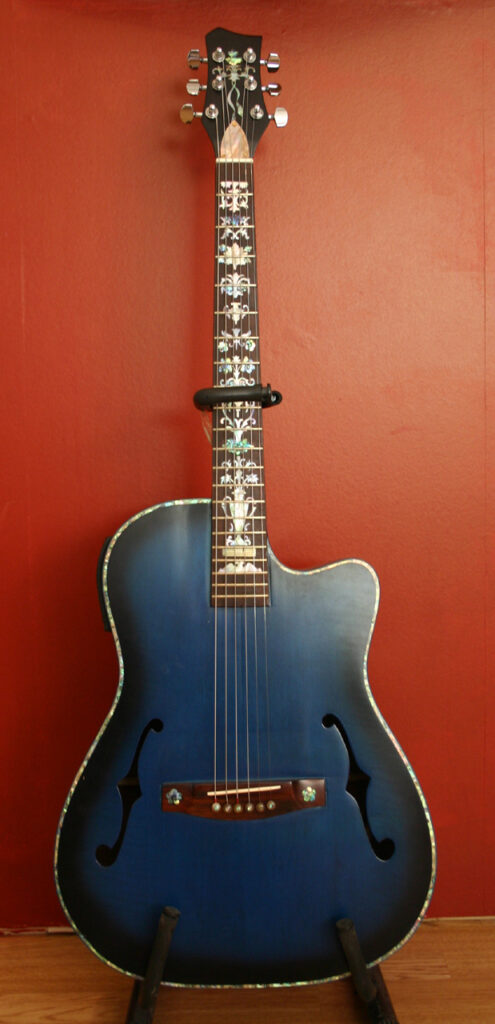 Acoustic guitar in Malcolm Callus's London studio