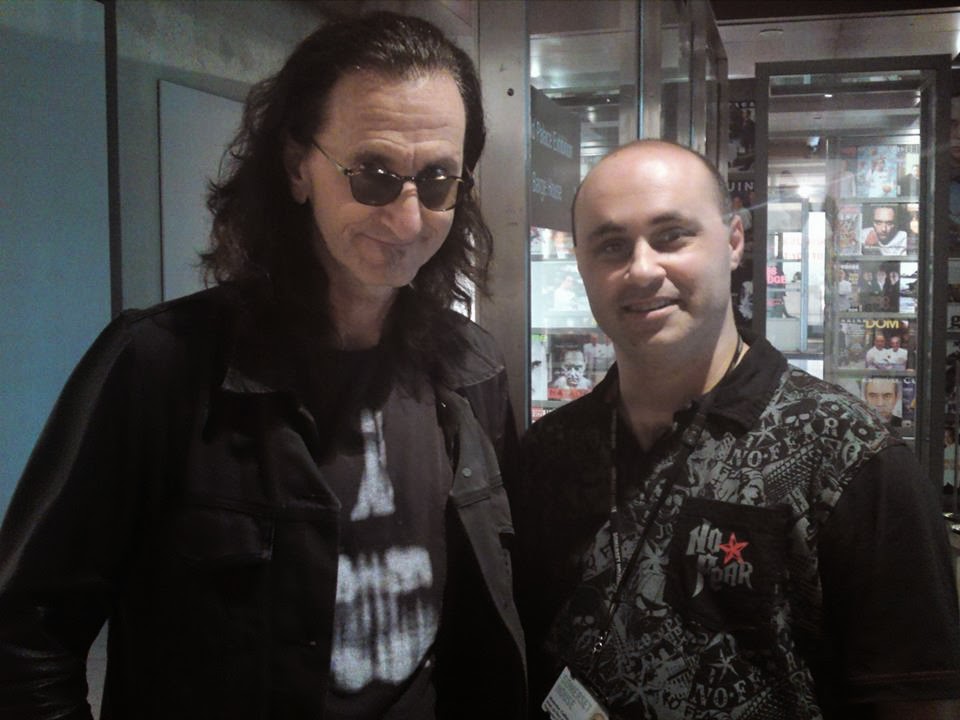 Malcolm Callus with a musician he met