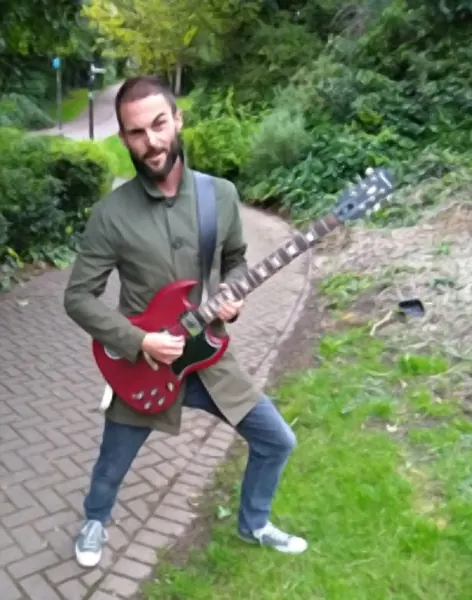 Electric and acoustic guitar student Rob Cruz of Cool Gool Music, Malcolm Callus, London SE16